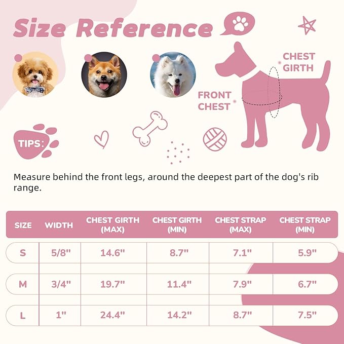 Dog Harness for Large Dogs Rayon Derived from Bamboo 90%, Polyester 10% No Pull Large Dog Harness, Step-in Adjustable Dog Harness for Large Dogs-Pink