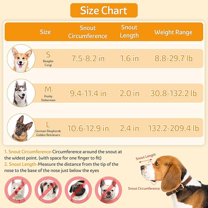 Coppthinktu Dog Muzzle, Soft Mesh Muzzle for Small Medium Large Dog Mouth Guard, Breathable Dog Muzzles to Prevent Biting Barking, Adjustable Dog Mouth Cover Muzzle for Dog Allow Panting Drinking