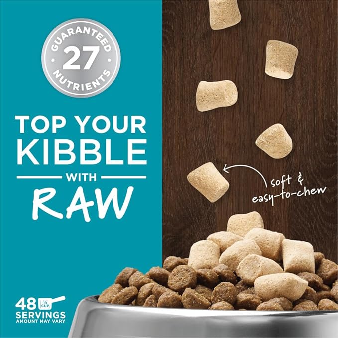 Instinct Raw Boost Mixers Freeze Dried Dog Food Toppers For Dry Food, Grain Free Dog Food Toppers with Beef For Dogs - Multivitamin for Adults, 12.5 oz