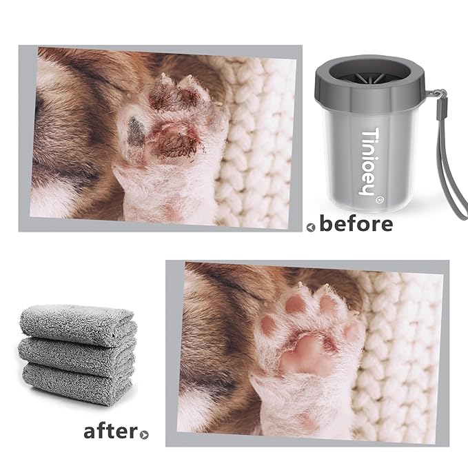 Dog Paw Cleaner for Small Dogs, Dog Paw Washer, Muddy Paw Cleaner, Pet Foot Cleaner, Dog Paw Protector Kit,Dog Paw Balm