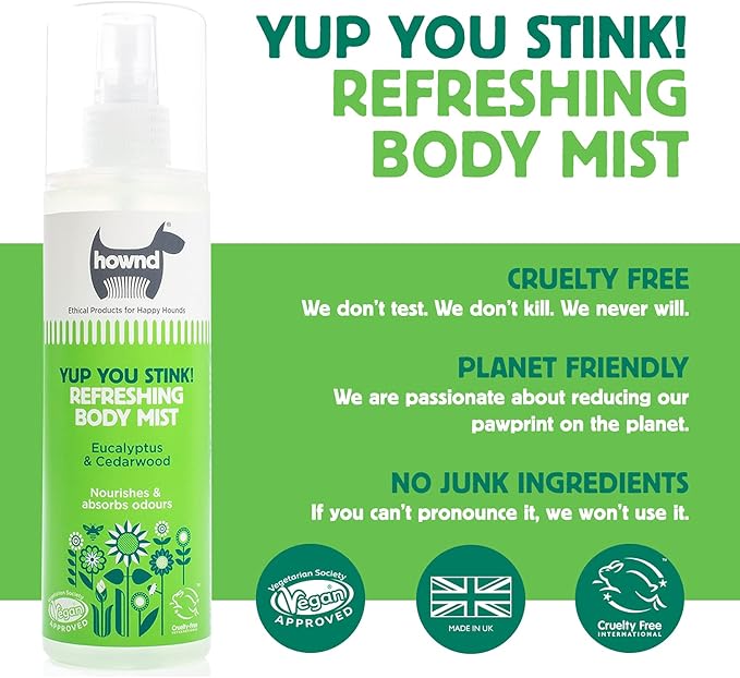 hownd Yup You Stink Odor Control Refreshing & Deodorizing Cedarwood & Eucalyptus Body Fragrance Spray for Dogs, Powered by Plants, Deodorizes & Shines Coat, Vegan Formula (Pack of 2)