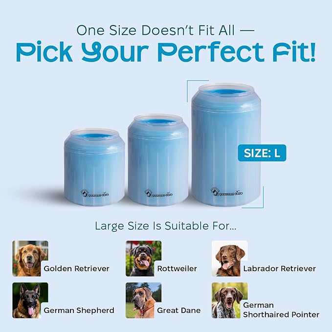 Pet Paw Cleaner & Scrubber For Dogs, Durable, Non-Slip Washer Cup For Large Dogs With Silicone Bristle Brush, Cleanser Cup For Dirt And Mud Removal, Achieve Clean Paws & Feet Faster, Dog Spa Products