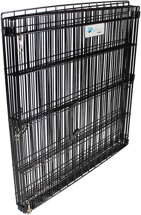ValuPlanet Epoxy Folding Dog Exercise Pen, 30-Inch, Black