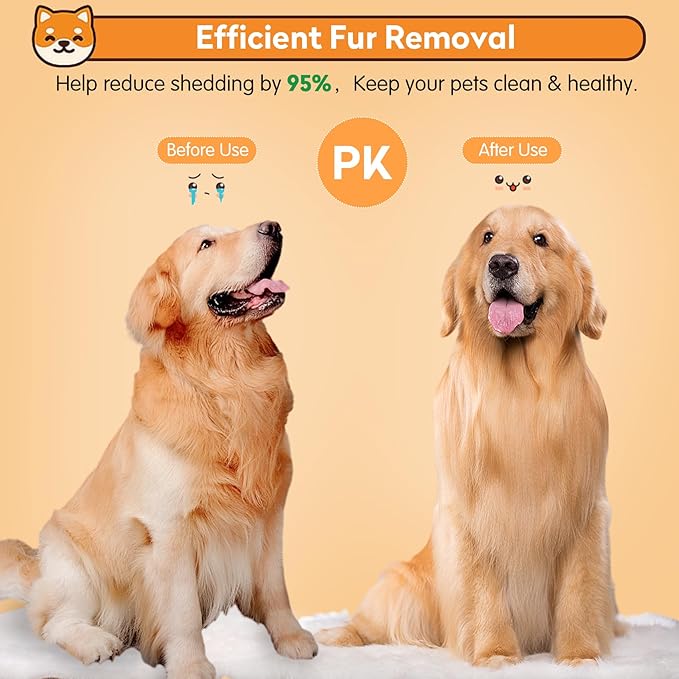 Self Cleaning Slicker Brush for Pets, Massaging & Grooming, Removes Loose Undercoat & Portable Comb for Long Short Haired Dogs & Cats (Pink)