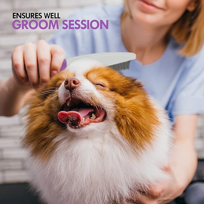 Pet Comb for your Dogs,Cats,Poodles Hair- Rotatable Pins, Easy to Use, Slip Proof- Best Comb for Dog Grooming