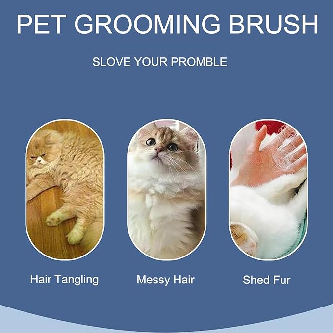 Dual Row Rubber Handle Dog Brush for Small Dogs -Grooming Tool for Puppies, Yorkies, Shih Tzus, Maltipoos & Maltese (Red)