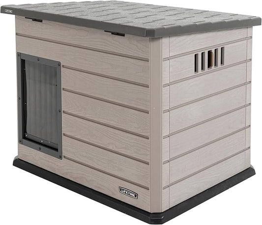 Lifetime Deluxe Dog House, Weather Protected with Adjustable Vents, Ideal Shelter for Medium to Large Dogs