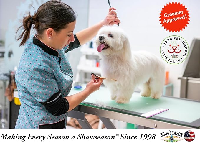 Showseason® Vanilla Bean Pet Cologne 2.5 oz. For Dogs | Travel Size | Long-Lasting Odor Eliminator | Paraben-Free | Biodegradable & Non-Toxic | Made In USA