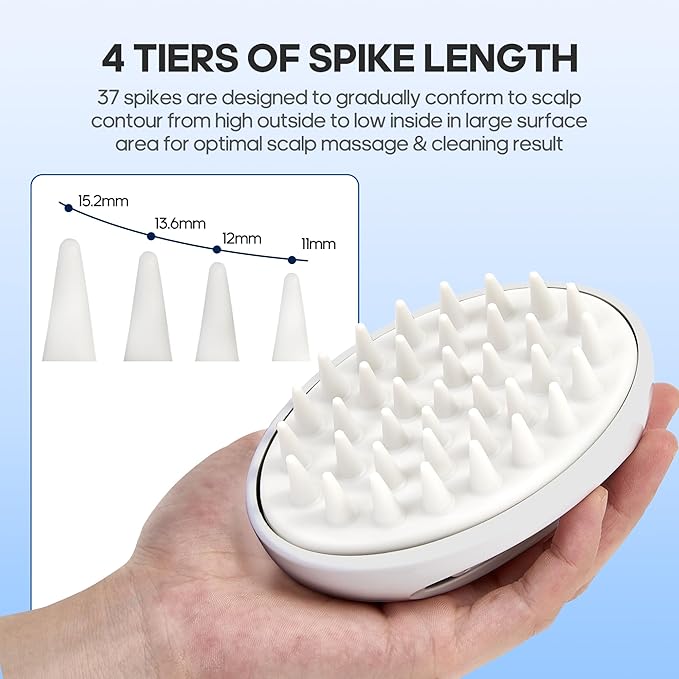 Pet Grooming Brush for Long & Short Hair Dogs Cats,Multi-Purpose Silicone Massage & Bath Brush for Pets,Promotes Shiny Coats,White