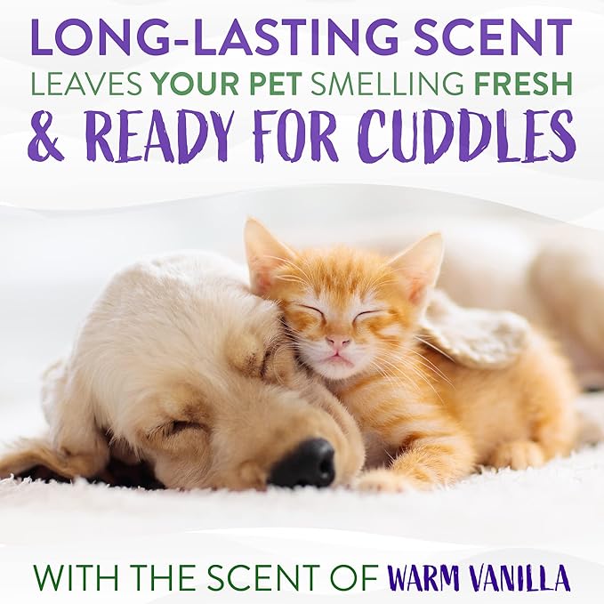 TropiClean Warm Vanilla Waterless Facial Cleanser for Dogs | Dog Foam Face Wash | Dog Face Wash Derived from Natural Ingredients | Cat Friendly | Made in the USA | 7.4 oz.