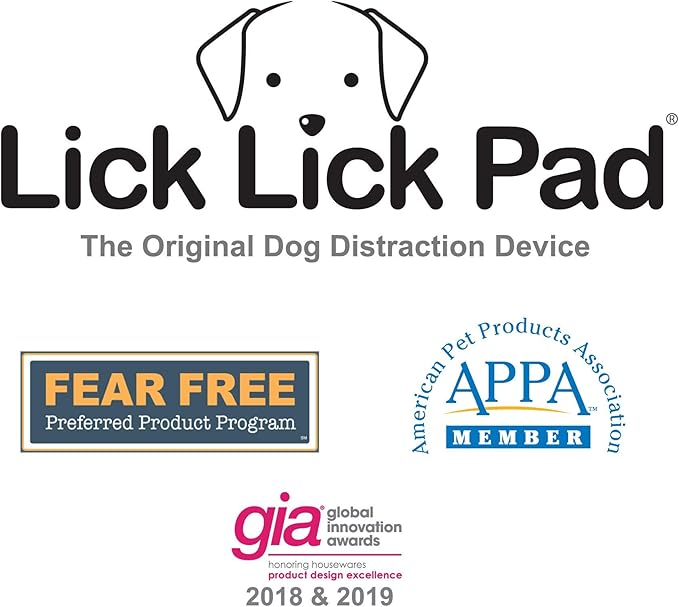 Lick Lick Pad Dog Accessories | Pet Shower Attachment | Dog Peanut Butter Lick Pad | Dog Bathing Station | Dog Bathing Supplies | Veterinarian Used | Suction to Wall | Large