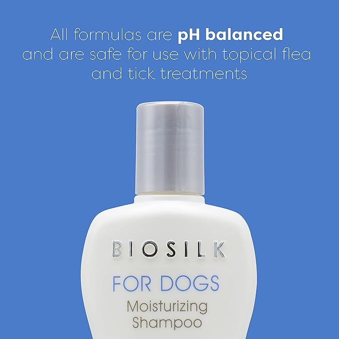 BioSilk for Dogs Silk Therapy Moisturizing Shampoo | Best Moisturizing Shampoo for All Dogs And Dogs With Dry, Itchy, and Sensitive Skin | 12 Oz Dog Shampoo - 2 Pack