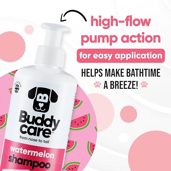 Watermelon Dog Shampoo | For Smelly Dogs From 8 Weeks | Henry's House Scented Puppy With Aloe Vera & Pro Vitamin B5 (50.72oz)