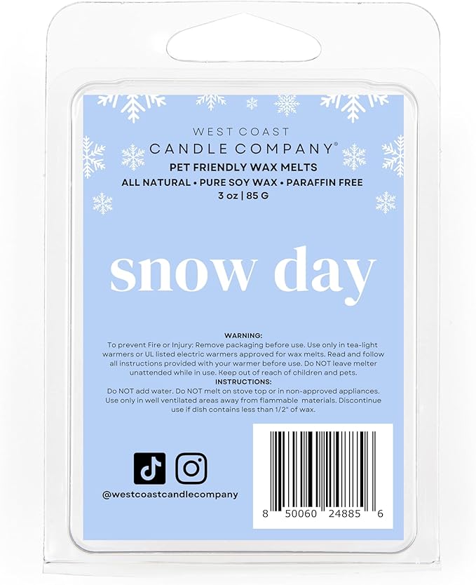 Snow Day Pet Odor Eliminator - All Natural, Non-Toxic, Pure Soy Wax Melts