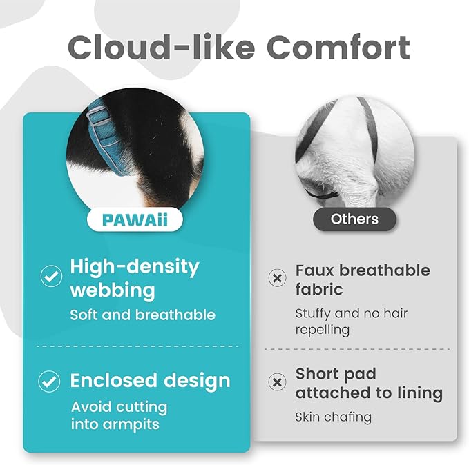 Pawaii Dog Harness for Small Dogs, Dog Harness with Pet ID Tag, No Choke Dog Harness, Adjustable Soft Padded Pet Vest with Easy Control Handle