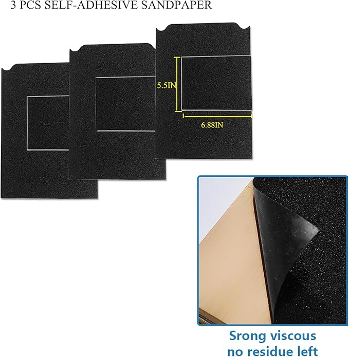 Self Adhesive Emery Paper, Dog Scratch Pad with Drawer Replaceable Stickyback Sandpaper Nail Files for Pet Manicure 80Grit 10 * 14.2 inches 3pack