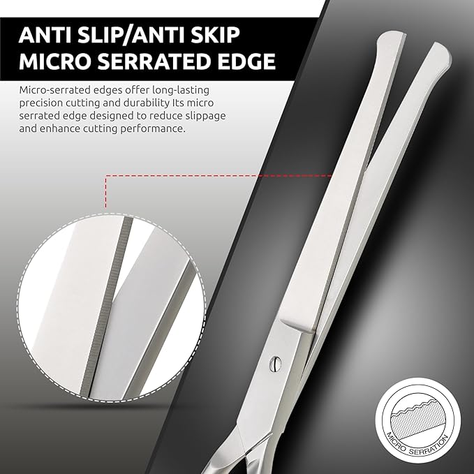 Dog Grooming Scissors, Hair Cutting Scissors, Straight for Pet and Saloon Use (Ball Tip STR 4.5) Grooming Scissor for Dog with Round Tip