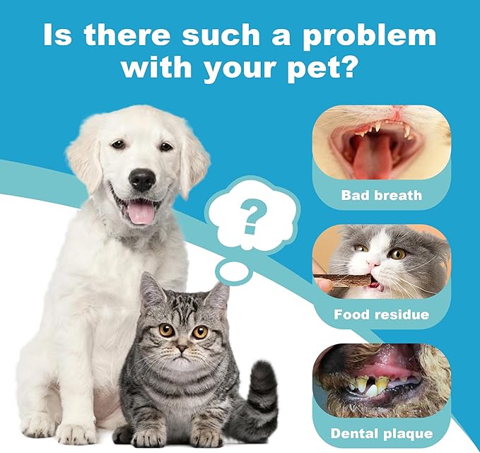 PET Teeth Cleaning Wipes for Dogs & Cats, No-Rinse Finger Toothbrush, Reduces Plaque & Freshens Breath Teeth Care Wipes,Disposable pet Cleaning and Gum Care Wipes, 50 Count