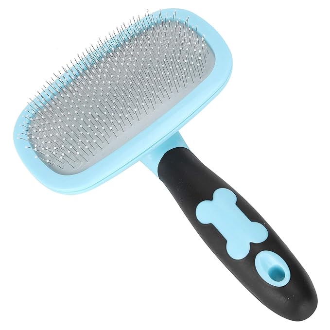 Pet Hair Comb, Cat Dog Cleaning Hair Massage Comb 360° Rotation Deshedding Slicker Brush Pet Removal Comb Grooming Tool(Blue)