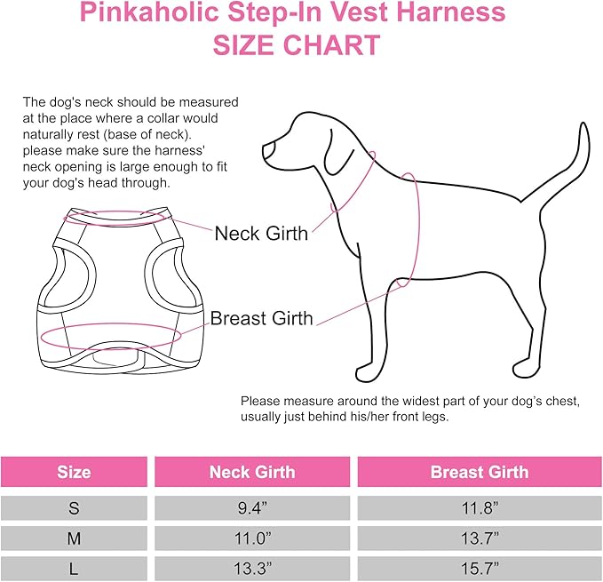 Pinkaholic New York Annabelle Step-in Vest Dog Harness No Choke No Pull Walking Training for Small Dog - Violet - S