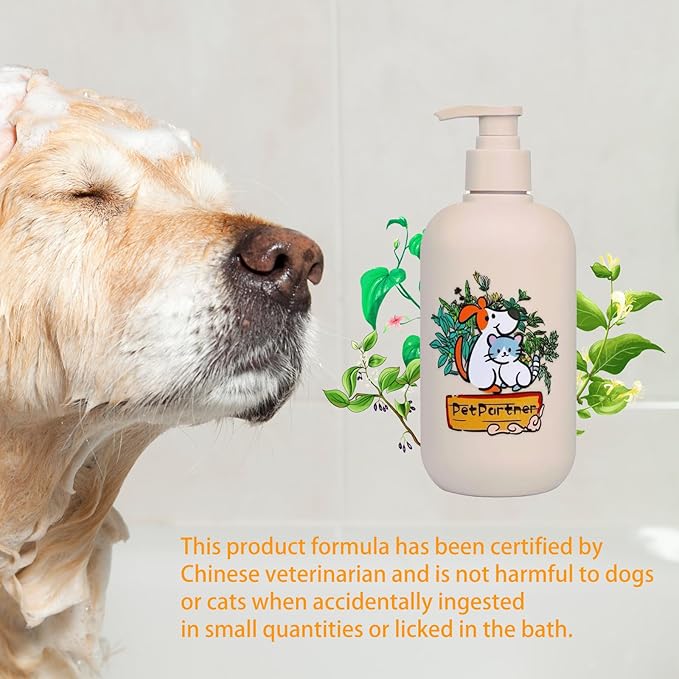 Cat & Dog Shampoo and Conditioner,Natural Chinese Medicine Shampoo,Relief Itchy Dry Skin Erythema Papules Pustules