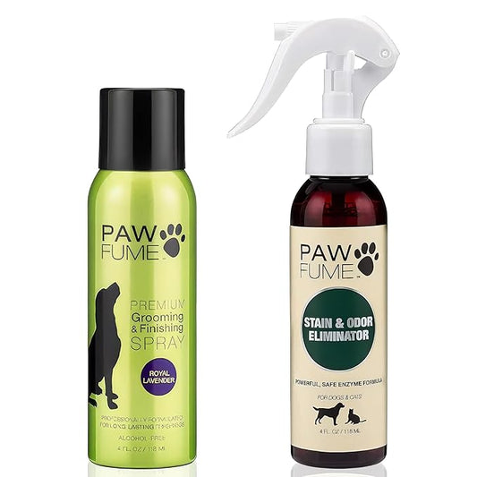 PAWFUME Premium Dog Spray (Lavender) + Stain & Odor Eliminator