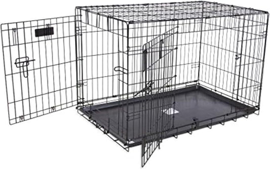 Precision Pet Products Two Door Provalue Wire Dog Crate, 42 Inch, For Pets 70-90 lbs, With 5-Point Locking System