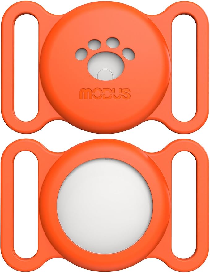 MODUS GPS Tracker Dog Collar Holder, Mini GPS Cat Dog Tracker Case, Real-Time Location Pet Tracking Smart Tracker (iOS Only), No Monthly Fee Cat Collar Holder(Locator Included)