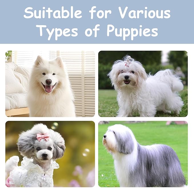 Cloud Shape Small Dog Grooming Brush 2 Pcs Puppy Brush for Small Dogs Suitable for Yorkshire Terrier Shih Tzu Maltese(Blue,Pink)