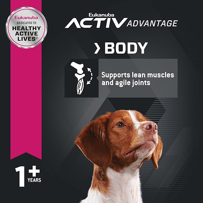 Eukanuba Adult Dry Medium Breed Dog Food, Dry Dog Food for Medium Dogs with Protein, DHA and Vitamins to Support a Healthy Lifestyle, 30 lb Bag