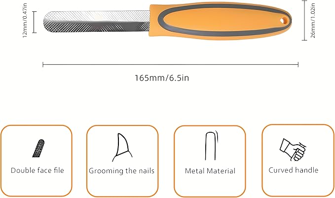 Professional Pet Nail Clippers with Safety Guard Nail File 2-in-1 Wide Open Grooming Tool for Dogs & Cats, Sharp Stainless Steel Trimmer for Small/Medium Pets, Ergonomic Handle for Precise Clipping
