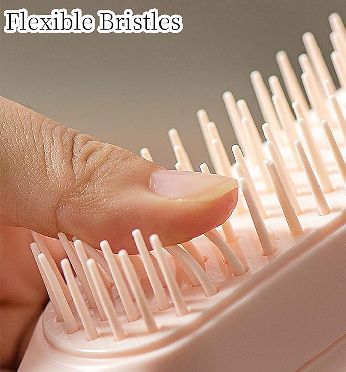 Scalable Small Grooming Dog Brush, Puppy Massaging Hair Brush, for Small Dogs Cats Rabbits of All Hair Types (Pink)