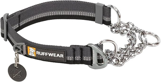 Ruffwear, Chain Reaction Dog Collar, Martingale Style for On-Leash Walking, Basalt Gray, 20"-26"