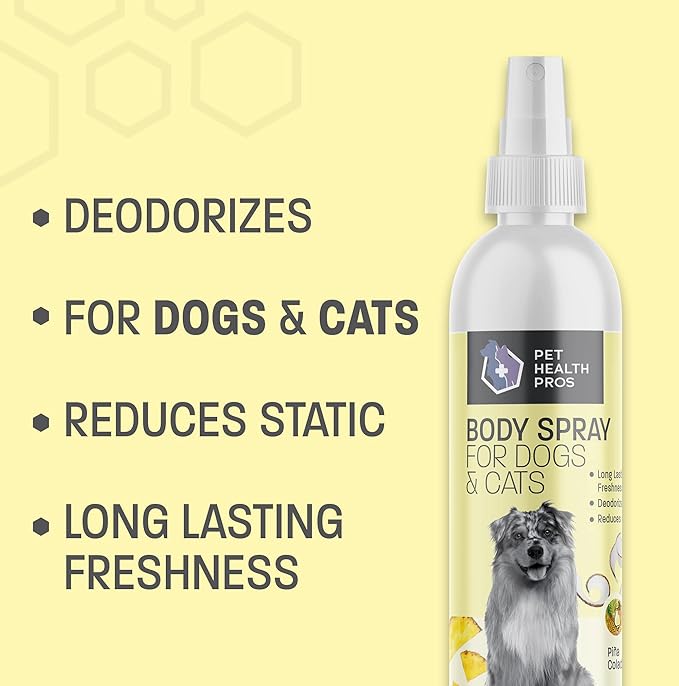 Pina Colada Scented Dog Deodorizing Spray for Dogs and Cats - Long Lasting Pet Cologne and Deodorizer - 8 oz