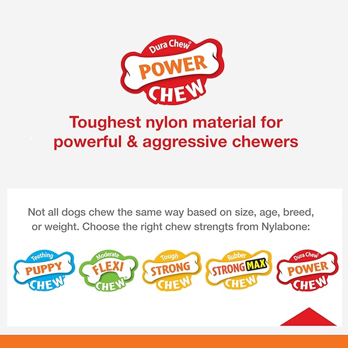 Nylabone Power Chew Customer Favorites Dog Toy Bundle, Indestructible Dog Chew Toys for Aggressive Chewers, 3 Shapes and Flavors, Flavor Medley, Large/Giant (3 Count)