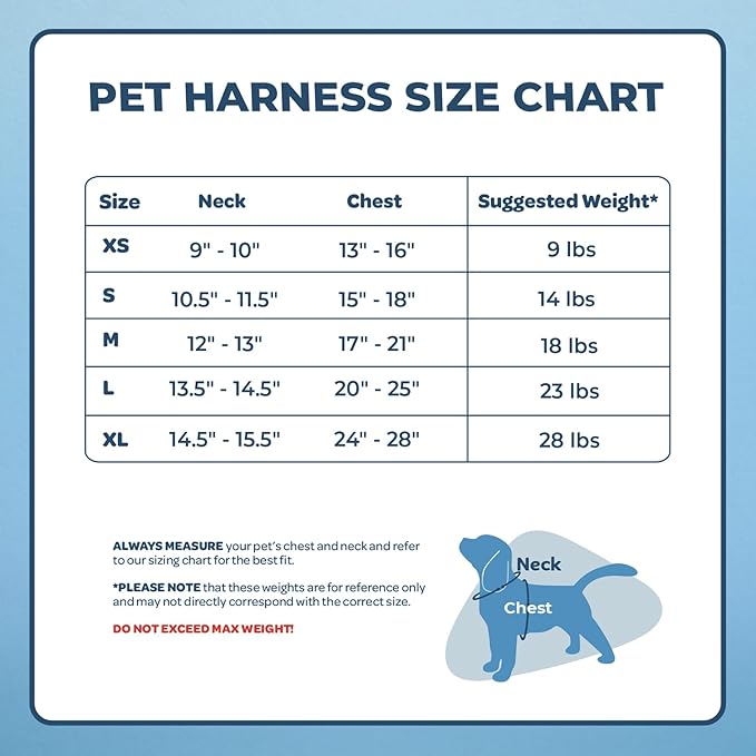 Voyager Aerolite No Pull Mesh Dog Harness with Lightweight, Soft, Breathable, Reflective Stitching, and Adjustable Straps for Walking, Running, Training, Heavy Duty and Durable - Baby Blue, S
