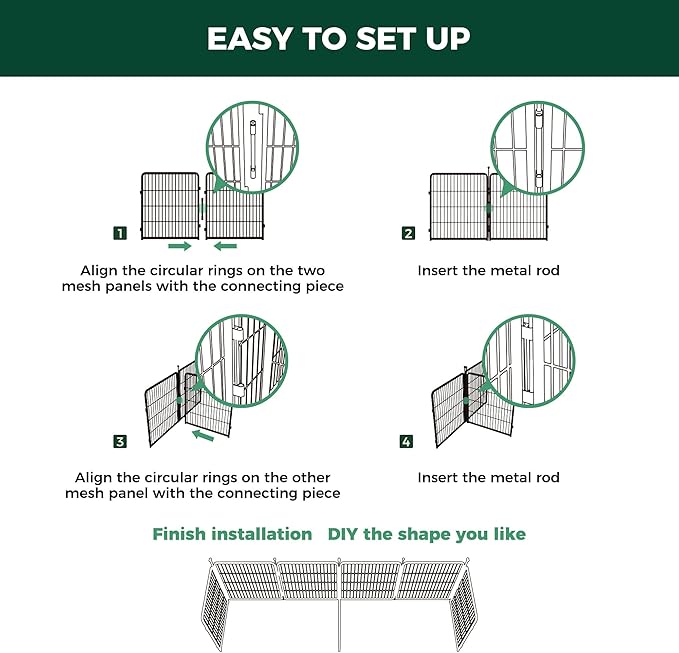 FXW Dog Playpen Storage Bag, Fits 32" H 8 Panels & Partition Connector, Fits for 24"/32" H Homeplus/Rollick/Instant Dog Playpen