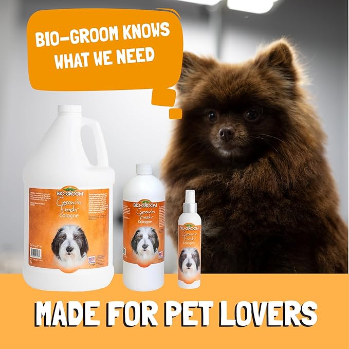 Bio-Groom Groom'n Fresh Dog Cologne - Dog Perfume, Dog Bathing Supplies, Puppy Cologne, Dog Wash, Cat & Dog Grooming Supplies, Cruelty-Free, Made in USA - 32 fl oz 1-Pack
