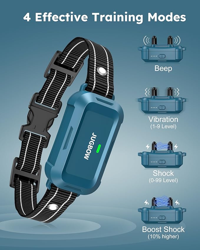 Jugbow Dog Shock Collar 2 Dogs - 4200FT Dog Training Collar with Remote, IPX7 Waterproof E Collar for Dogs Training Rechargeable Collars for Large Medium Small Dogs