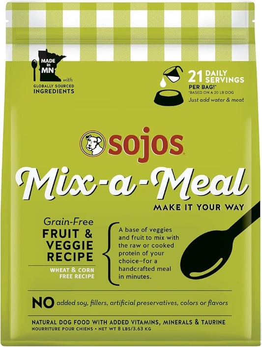 Sojos Mix-A-Meal Grain-Free Pre-Mix Dehydrated Dog Food, 8 lb