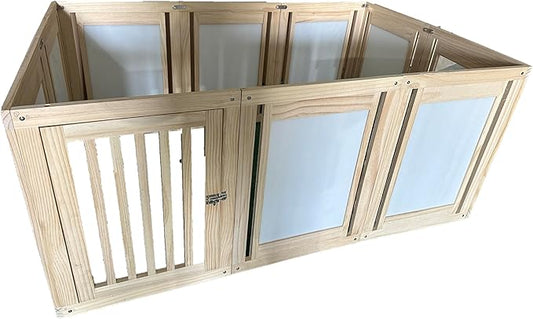 Dog Playpen for Indoor Use and Play, Heavy Duty 8 Panels Dog Pen for Puppies, Small and Medium DogsBAUGGV