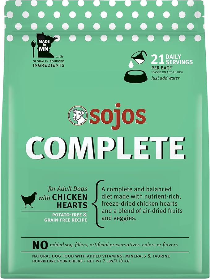 Sojos Complete Chicken Recipe Dehydrated Dog Food, 7 lb