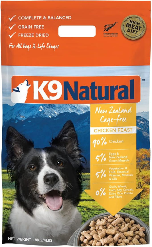 K9 Natural - Grain Free Freeze Dried Dog Food - Chicken, 4lb