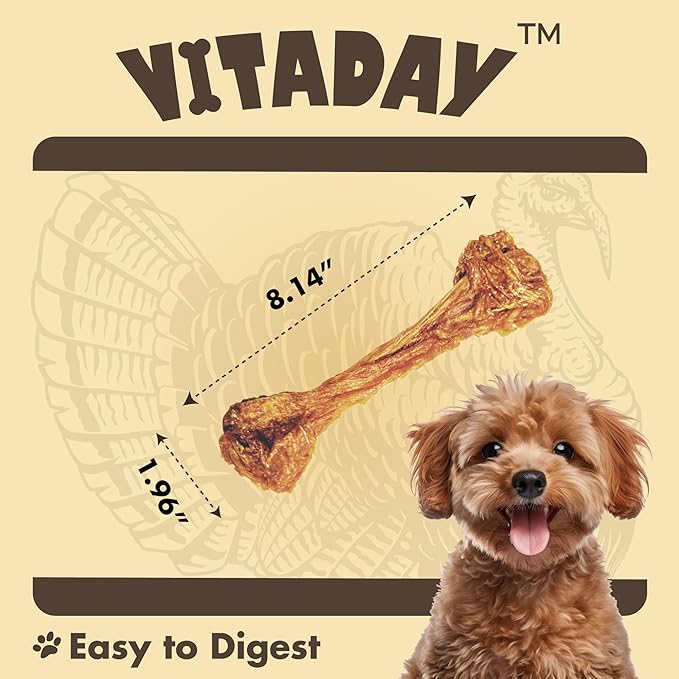 Turkey Tendon for Dogs, Turkey Treats Bone (L) 1 Unit per Pack, 100% Natural, USA-Sourced, High-Protein, Low-Fat, Long-Lasting Dog Chew, Rawhide Alternative, Hypoallergenic Puppy & Dog Treats