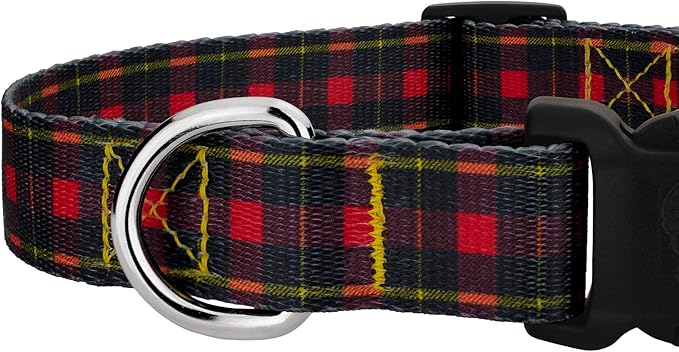Country Brook Petz - Deluxe Buffalo Plaid Dog Collar - Made in The U.S.A. - Plaid and Argyle Collection Featuring Charming Designs (1 Inch, Medium)
