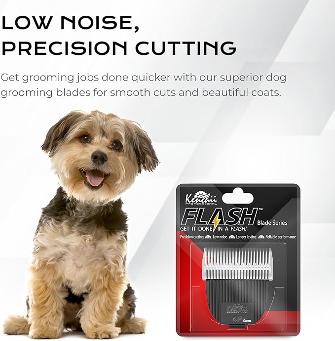 Kenchii Flash Clipper Blade (4F,9mm) Only Compatible with Flash Clipper, Black & White