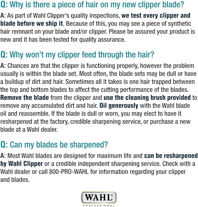 Wahl Professional Animal Competition Series Detachable Blade - 1/16-Inch Cut Length, 10W Extra Wide (2377-100)