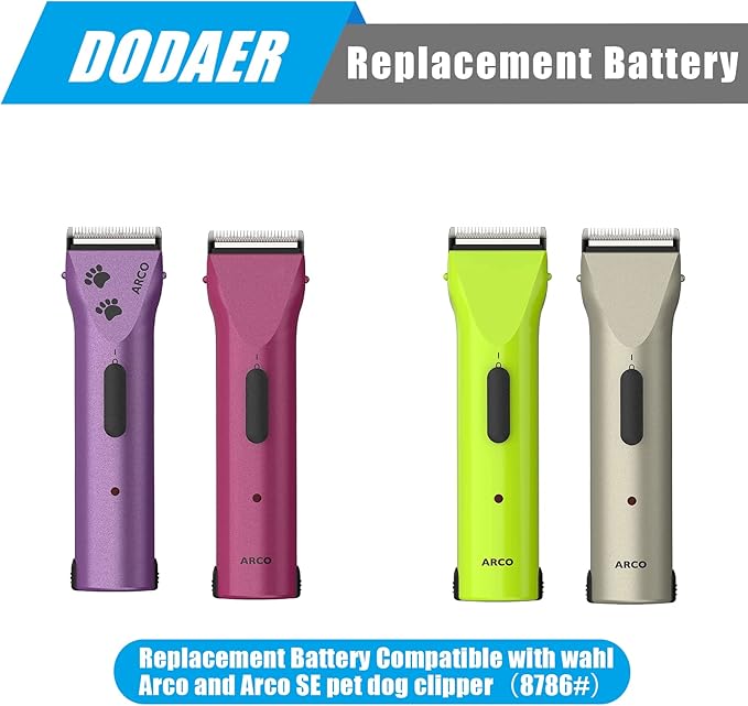 Replacement Battery Compatible with Wahl Arco & Arco SE Pet Hair Clippers. 2100 mAh NiMH,2 Pack