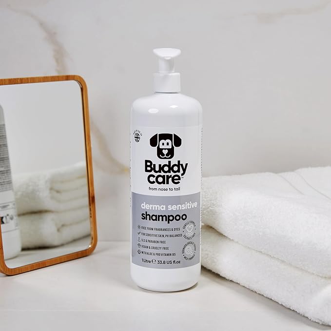 Derma Sensitive Dog Shampoo by Buddycare | with Aloe Vera and Pro Vitamin B5 (33.8oz)