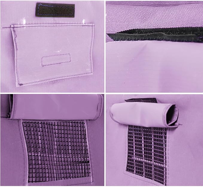 Dog Crate Cover Waterpoof Purple Pet Kennel Covers for Puppy Cat Indoor Outdoor Fit for 1 Door Wire Crate, 23.62x15.75x15.75 Inch